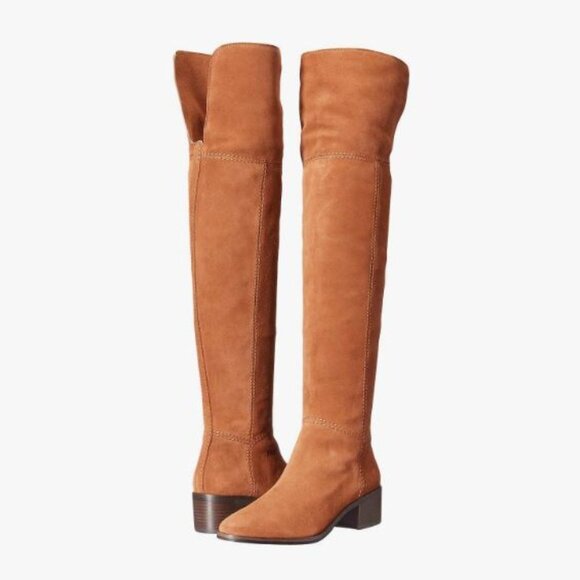 Coach Lucia Thigh High Boots in Saddle Size 6.5 B NIB - Picture 1 of 16